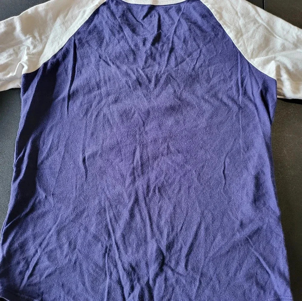 Harry Potter Long Sleeve T-shirt Girls Purple Large 14 Letter Hogwarts - Picture 3 of 3